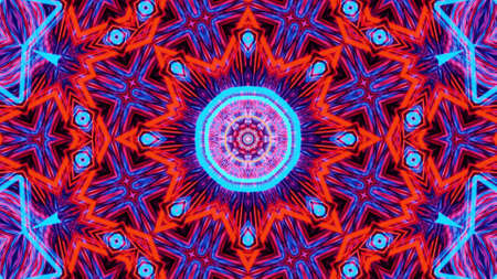 Striking Electric Red Multi Sided 3d illustration background