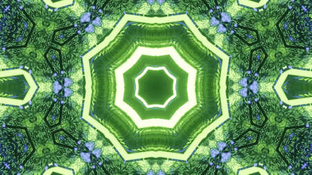 3D Illustration Serene Green Octagon Background