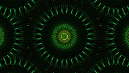 Moss Green Round Mirrored Dimension 3d illustration background