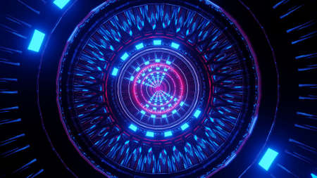 Sci-Fi Neon Detailed Gateway 4k uhd 3d illustration background