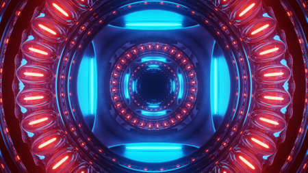 Illuminated Alien Invasion Cyber Pod 4k uhd 3d illustration background