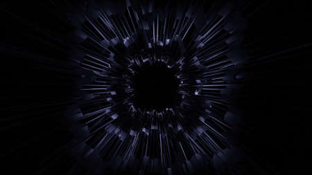 Symmetrical Edge of the Darkness Passage  3d illustration background