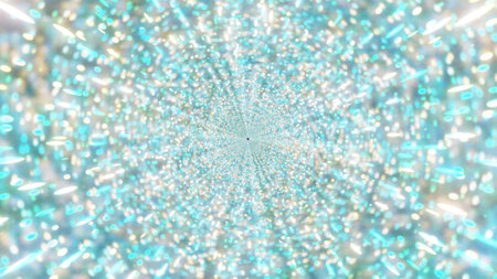 Space particles wormhole galaxy 3d illustration background wallpaper artworkの写真素材