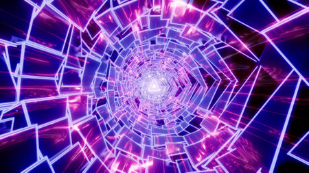 Abstract cool triangle science fiction 3d illustration design background wallpaper artwork