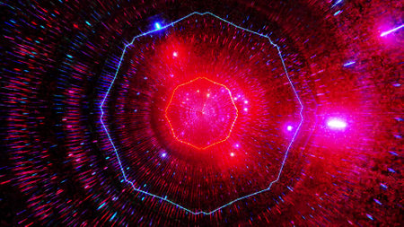 Dark glowing neon particles 3d illustration background wallpaper art design