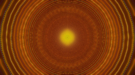 Dark glowing pattern und shapes tunnel 3d illustration background wallpaper design artwork