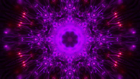 Star shaped tunnel corridor space 3d illustration background wallpaper design artwork