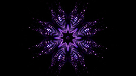 Abstract flower and star light effects 3d illustration background walllpaper design artwork