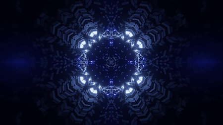 Abstract universe space tunnel 3d illustrationの写真素材