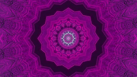 Magic neon tunnel with geometric ornament 3d illustration