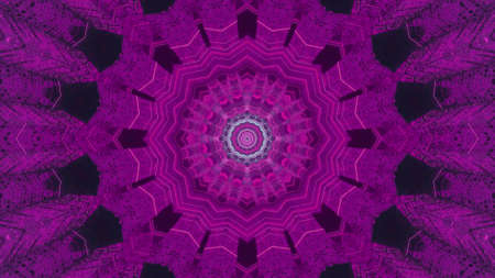 Abstract circular geometric ornament 3d illustrationの写真素材