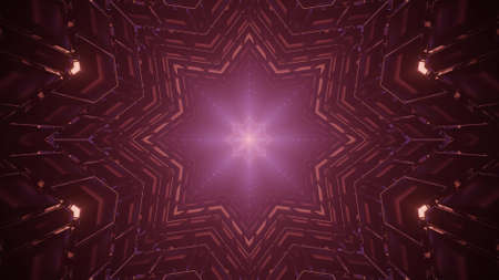 3D illustration of dark red star ornament