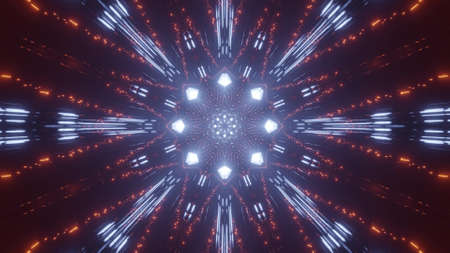 3D illustration of symmetric shiny ornament