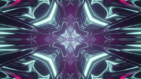 Kaleidoscopic holographic pattern 3d illustration