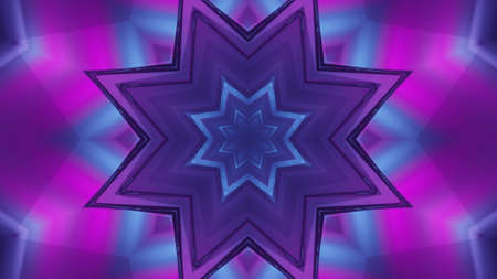 3d illustration of geometric corridorの写真素材