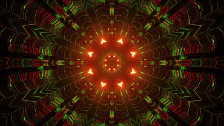 3d illustration of creative geometric corridorの写真素材