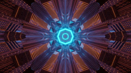 Abstract tech geometric background 3d illustration