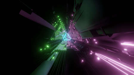 Sci fi abstract 3d illustration
