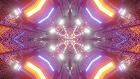 Surreal colorful tunnel 4K UHD 3D illustration