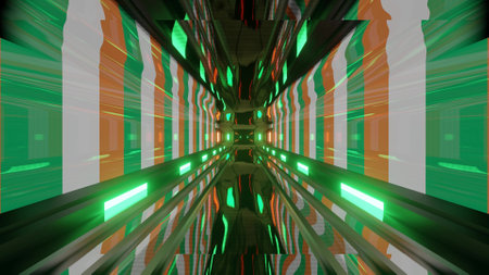 Ireland flag as 3d illustrationの写真素材