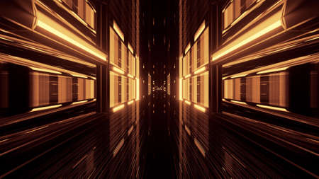 Sepia 3d illustration of tunnel