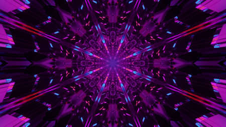 Abstract kaleidoscopic ornament 4K UHD 3D illustrationの写真素材