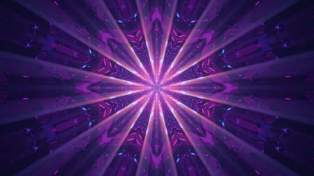 Symmetric abstract ornament 4K UHD 3D illustration