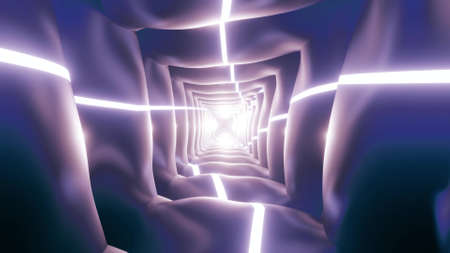 Glowing stripes on 3d illustration in 4k UHD quality