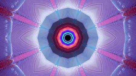 3d illustration of 4K UHD kaleidoscopic corridor