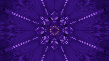 3D illustration of abstract fractal ornament in 4K UHD qualityの写真素材