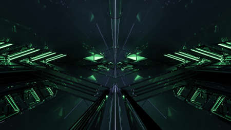 3D illustration of UHD futuristic tunnel