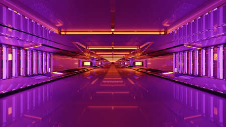 4K UHD 3D illustration of contemporary tunnelの写真素材