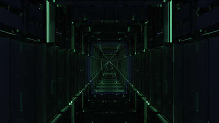 3d illustration of dark futuristic 4K UHD passage