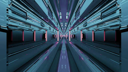 Surreal turquoise labyrinth 4K UHD 3D illustrationの写真素材