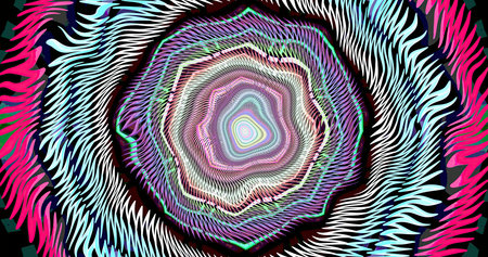 Colorful, swirling patterns form an intricate design that draws the eye. The vibrant colors and...