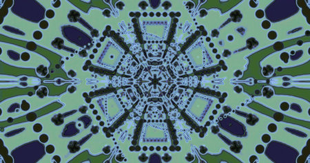 This artwork features a vibrant, colorful abstract design with detailed patterns and shapes. The...
