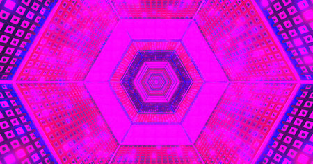 Exploring vibrant hexagonal patterns in a colorful digital design