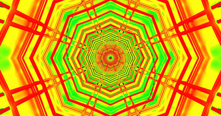 Colorful geometric pattern creates a vibrant visual effect