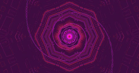 Colorful geometric pattern shines in vibrant pink and purple hues
