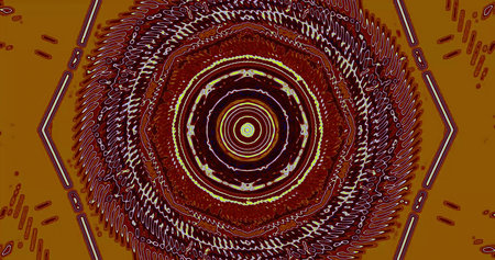 Colorful circular pattern creates vibrant visual effects in design