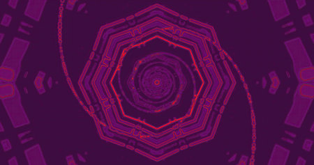 Colorful geometric pattern with swirling design and vibrant hues