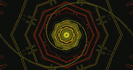 Colorful geometric pattern with layered circular design