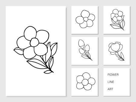 Leaf line art Hand drawn. Illustration about Leaf line art.のイラスト素材