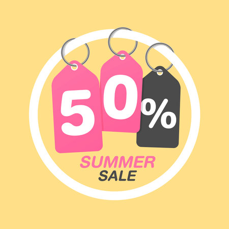 The label with summer sale icon. Discount symbol.のイラスト素材