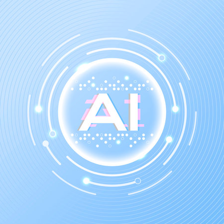 Interact with AI artificial intelligence virtual assistant chatbot in concept of AI artificial intelligence prompt engineering, AI deep learning to use generative AI for work support.のイラスト素材