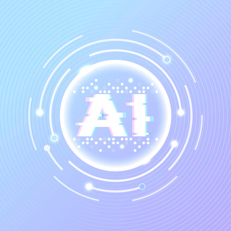 Interact with AI artificial intelligence virtual assistant chatbot in concept of AI artificial intelligence prompt engineering, AI deep learning to use generative AI for work support.のイラスト素材
