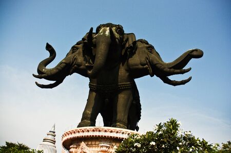  Elephant three headed  の写真素材