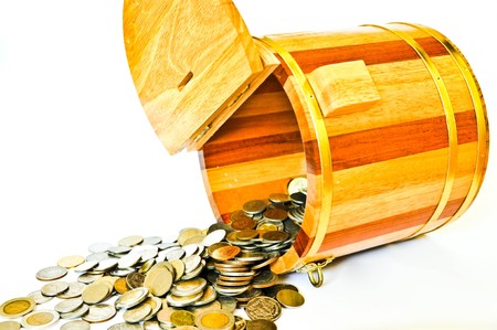 Barrels and Coinの写真素材