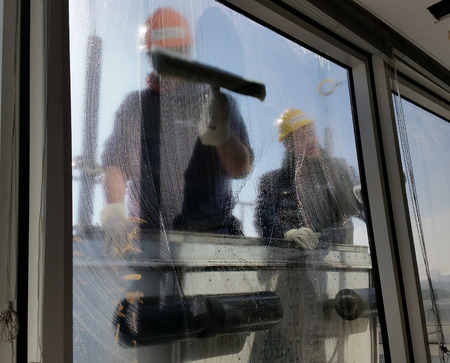 Washer of skyscraperの写真素材