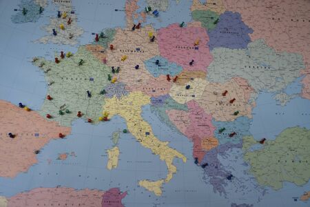 Europe mapの写真素材